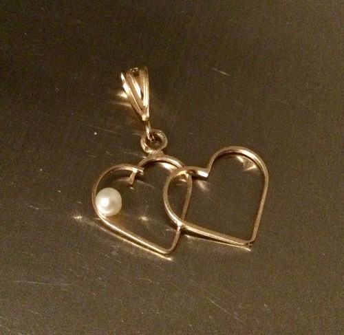Pendentif cœur fin - pendentif, or