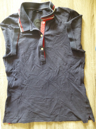 Polo femme bleu rouge - polo,