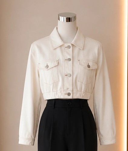 Bash veste courte jeans écru - bash,