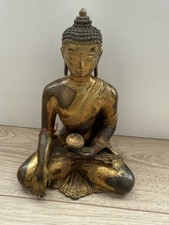 Statue Bouddha Bronze Doré Au