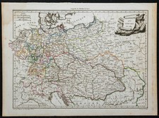 1812 - Allemagne en 1789 - Carte géographique ancienne - Lapie Malte-Brun