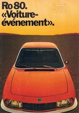 Catalogue brochure NSU RO 80 08/1973 France