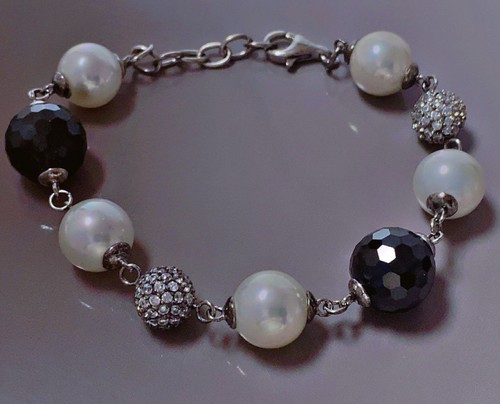 Bracelet argent perles