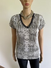 Blouse imprimée beige et noire à manches courtes Morgan taille M jamais portée