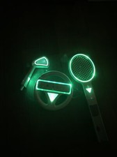NEUF NEW lot 2 pack volant raquette tennis golf lumineux nintendo WII / U vert