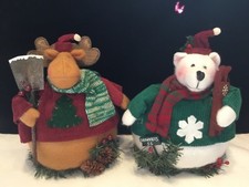 Set of 2 Felt Stuffed Winter