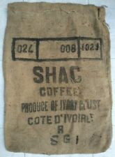 Sac à café SHAC de Côte d'Ivoire. Années 1930-40