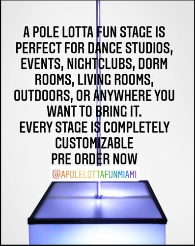 Portable led dance pole stage - portable,