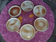 6 Assiettes Plates en Grès du