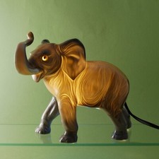 Ancienne Veilleuse RARE éléphant en état parfait (complet) porcelaine émaillée