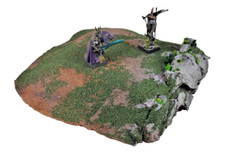 Colline : Décor wargame peint & floqué (9ème Age, Warhammer ,old world, AOS...