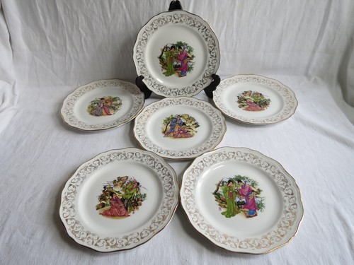 Assiettes plates faïencerie - 6,