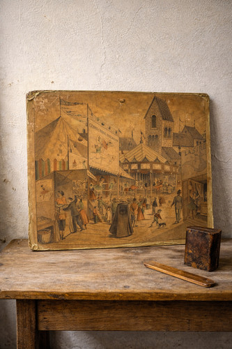 Affiche ancienne faces xixe - ancienne,