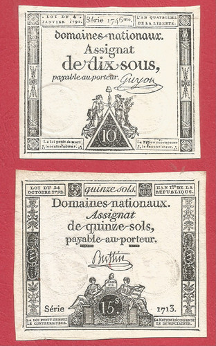 Ensemble assignats de - 2,