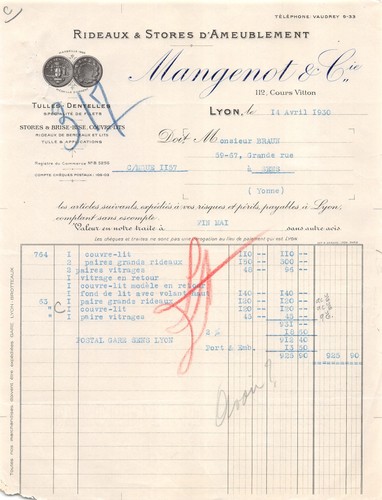 1930 rideaux stores d - et,