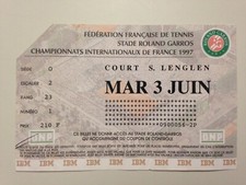 TICKET ROLAND GARROS 1997 3