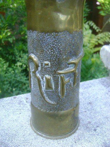 Ancien vase travail poilu - vase,