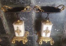 Paire de cassolettes Marbre et