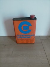 Ancien bidon d'huile automobile vide déco garage usine atelier 