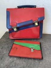 Ancien Petit Cartable Écolier Deco Retro Vintage 