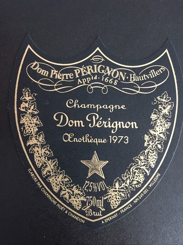 Une étiquette champagne - une, de