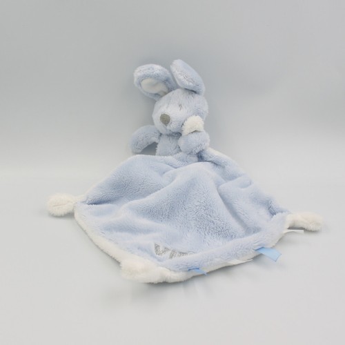 Doudou lapin bleu - , blanc