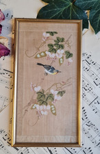 Ancien peinture sur soie - ,