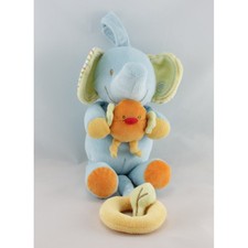 Doudou musical éléphant bleu