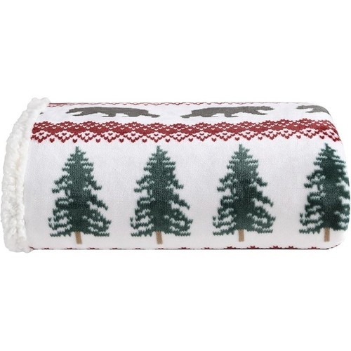 Plush fleece sherpa throw - plush,