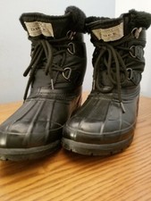 GENUINE DUCK Boots Womens 8 Black Waterproof Dupont Thermolite Steel Shank EUC