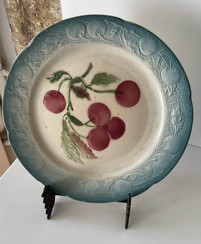 Ancienne assiette decor cerise - ancienne,