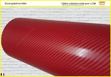 film vinyle carbone 4D rouge thermoformable adhésif covering PRO 30cm x 20cm