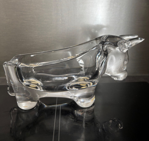 Ancien cendrier cristal - ancien, de