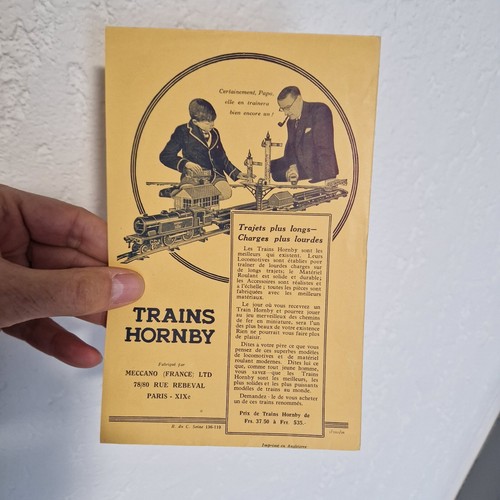 Meccano avant guerre flyer - avant,