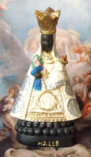 STATUE VIERGE NOIRE DE HALLE BLACK MADONA BLACK VIRGIN MARY EN PLATRE PLASTER