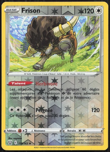 Carte pokémon frison 118 163 - pokémon,