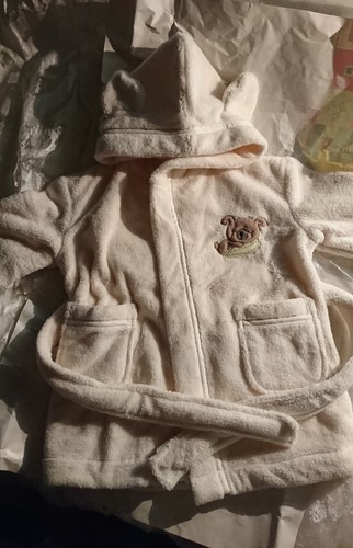 Carre blanc peignoir bébé - blanc,