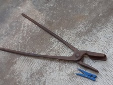 ancienne pince de forge forgeron 55 cm / Old french tool / forge / blacksmith