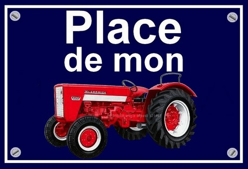 Plaque place mon tracteur - plaque,