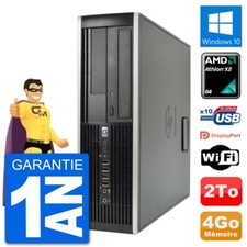 PC HP 6005 SFF AMD Athlon II X2 B24 RAM 4Go Disque Dur 2To Windows 10 Wifi