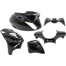 Kit Carénage Compatible pour Piaggio Zip Sp – 5 ‑ Pièces – Noir Brillant Scooter