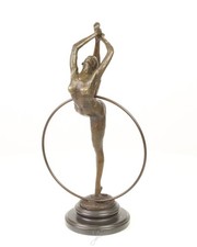 Sculpture Danseude de Cerceau en bronze Art déco d'après Pierre Collinet