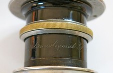 APLANASTIGMAT, objectif ancien pour chambre photographique, diaphragme bloqué .