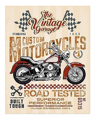 Affiche moto vintage art - , mural