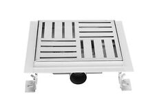 Q05 CANIVEAU DE DOUCHE EN INOX CARRE 15CM, STERFPUT DE DOUCHE, HAUTEUR AJUSTA...