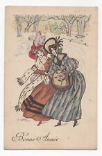 illustrateur Charles NAILLOD . Bonne année . Charme .Femmes en Grandes Toilettes