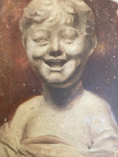 Belle peinture huile - belle, papier