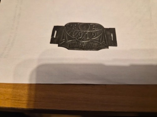 Rare plaque fiscale - rare, 1919