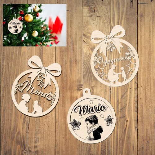Boule noël bois - noël,