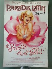 Affiche   Cabaret du Paradis Latin "Paradis à la Folie"  format 40X60